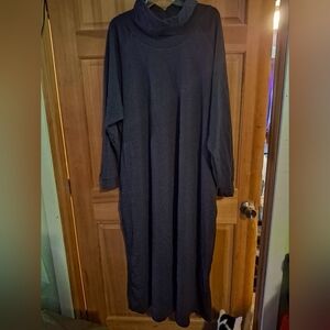 The Vermont Country Store 4x Turtleneck Long Sleeve Popover Nightgown